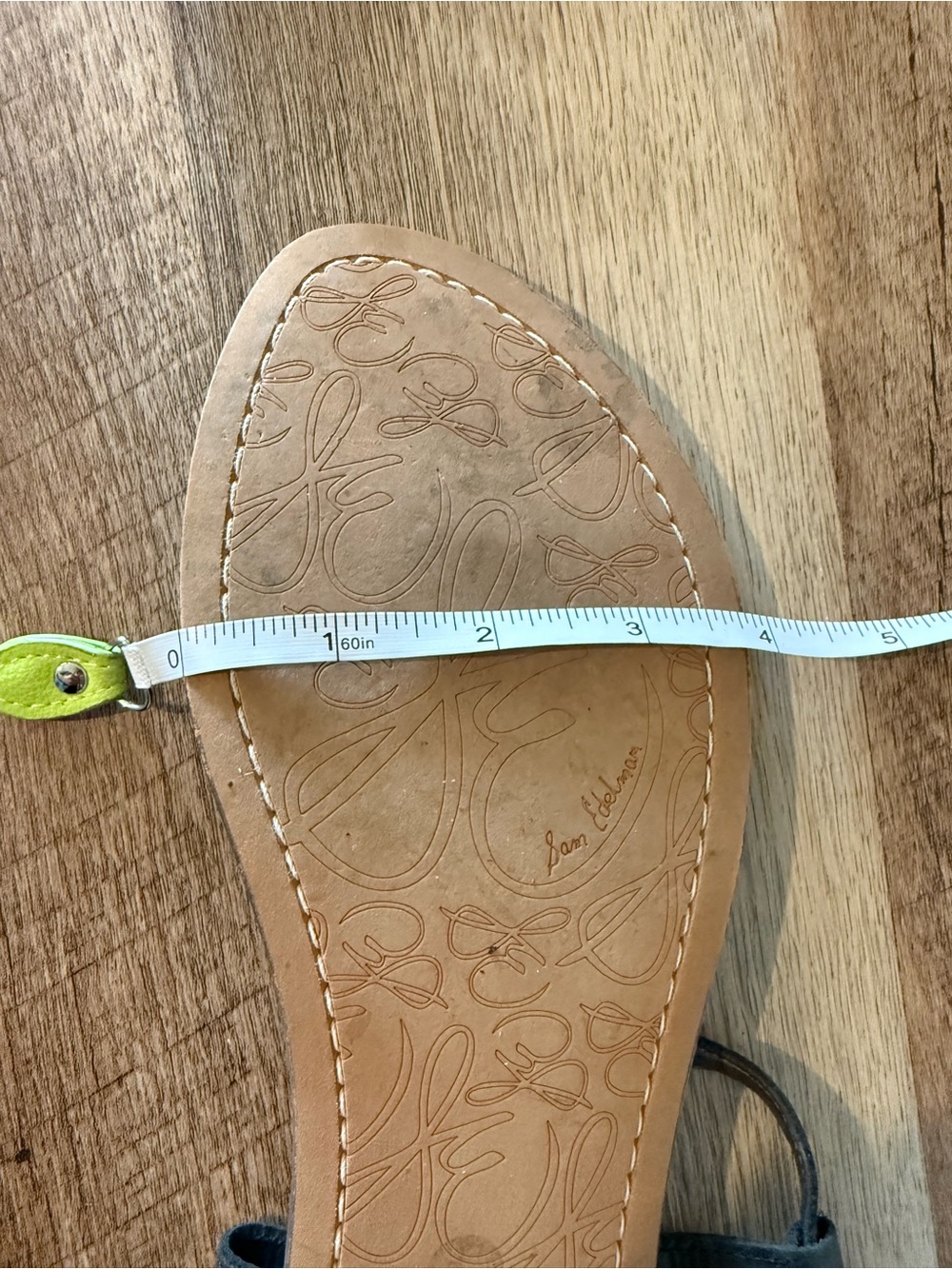 SAM EDELMAN Black Leather Gigi Sandals Flat Thong Gladiator Sling Back Size 9.5 - Picture 12 of 12